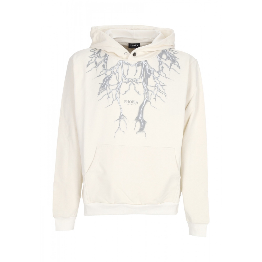 felpa leggera cappuccio uomo white lightning hoodie