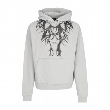 felpa leggera cappuccio uomo black lightning hoodie GREY