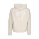 felpa leggera cappuccio uomo white lightning hoodie BEIGE