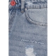 jeans uomo embroidered white logo denim DESTROIED BLUE DENIM