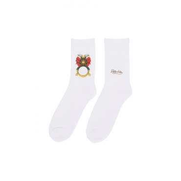 calza media uomo asso di denari socks WHITE