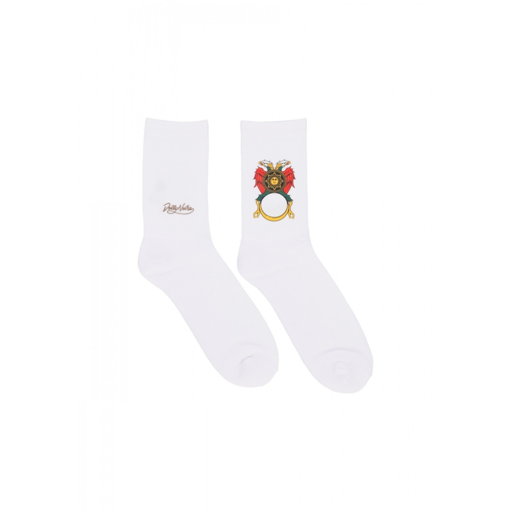 calza media uomo asso di denari socks WHITE