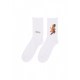 calza media uomo asso di bastoni socks WHITE