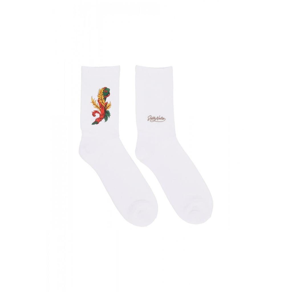 calza media uomo asso di bastoni socks WHITE