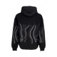 felpa leggera cappuccio uomo outline hoodie BLACK