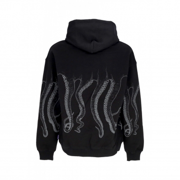 felpa leggera cappuccio uomo outline hoodie BLACK