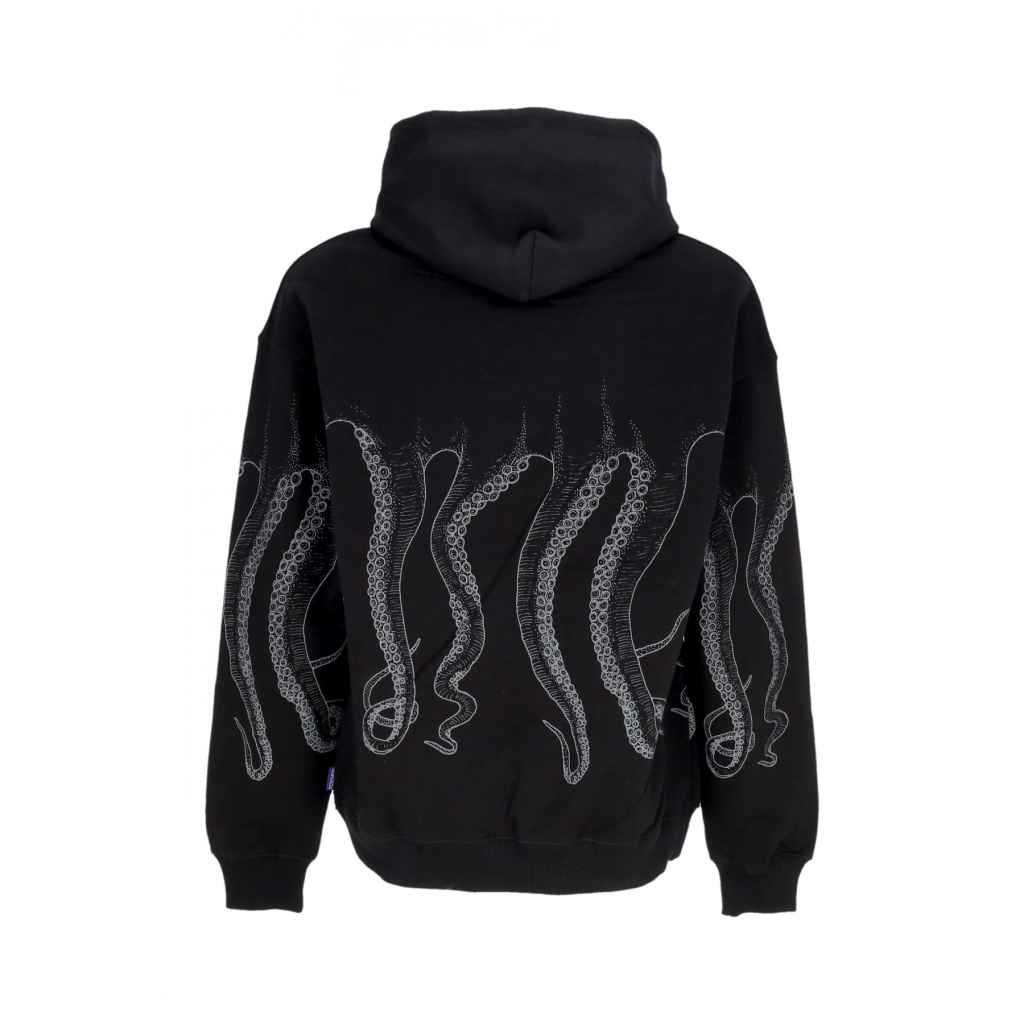 felpa leggera cappuccio uomo outline hoodie BLACK