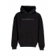 felpa leggera cappuccio uomo outline logo hoodie BLACK