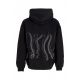 felpa leggera cappuccio uomo outline logo hoodie BLACK