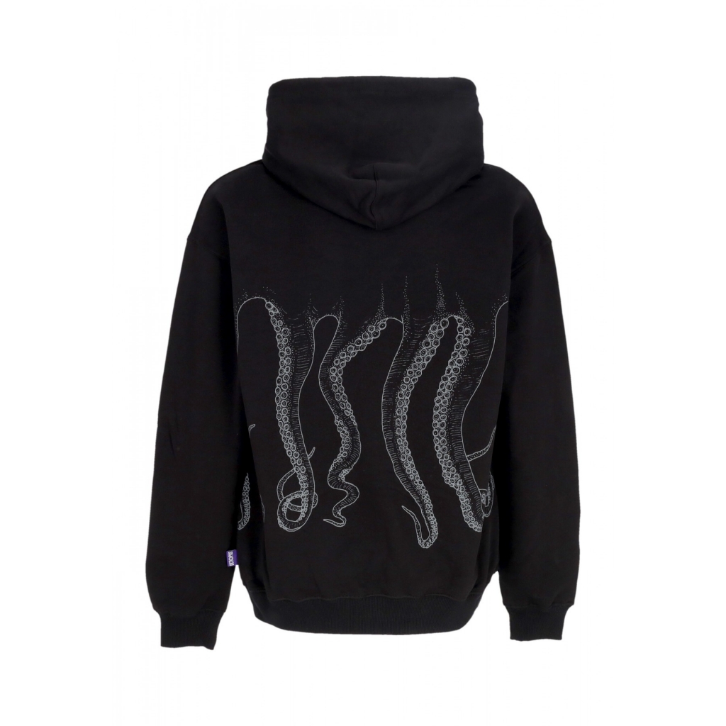 felpa leggera cappuccio uomo outline logo hoodie BLACK