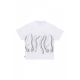 maglietta uomo outline logo tee WHITE/BLACK