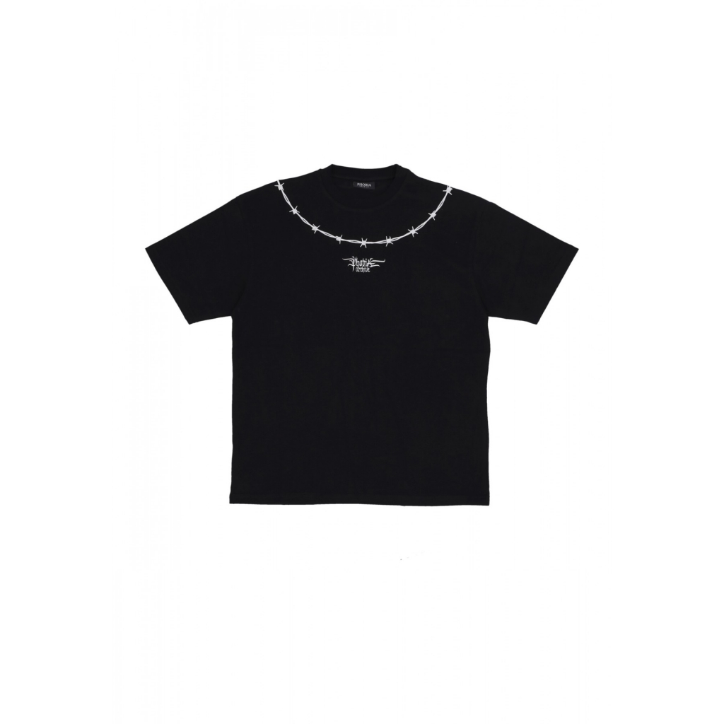 maglietta uomo white embroidered barbed wire tee BLACK
