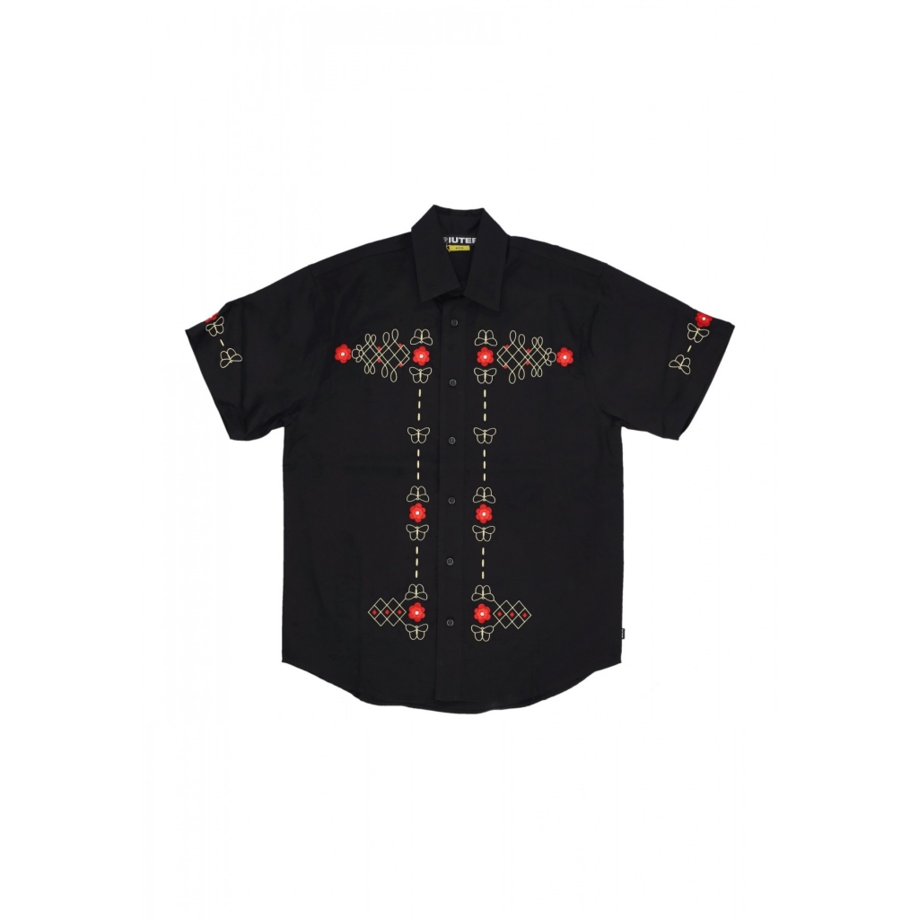 camicia manica corta uomo western s/s shirt BLACK