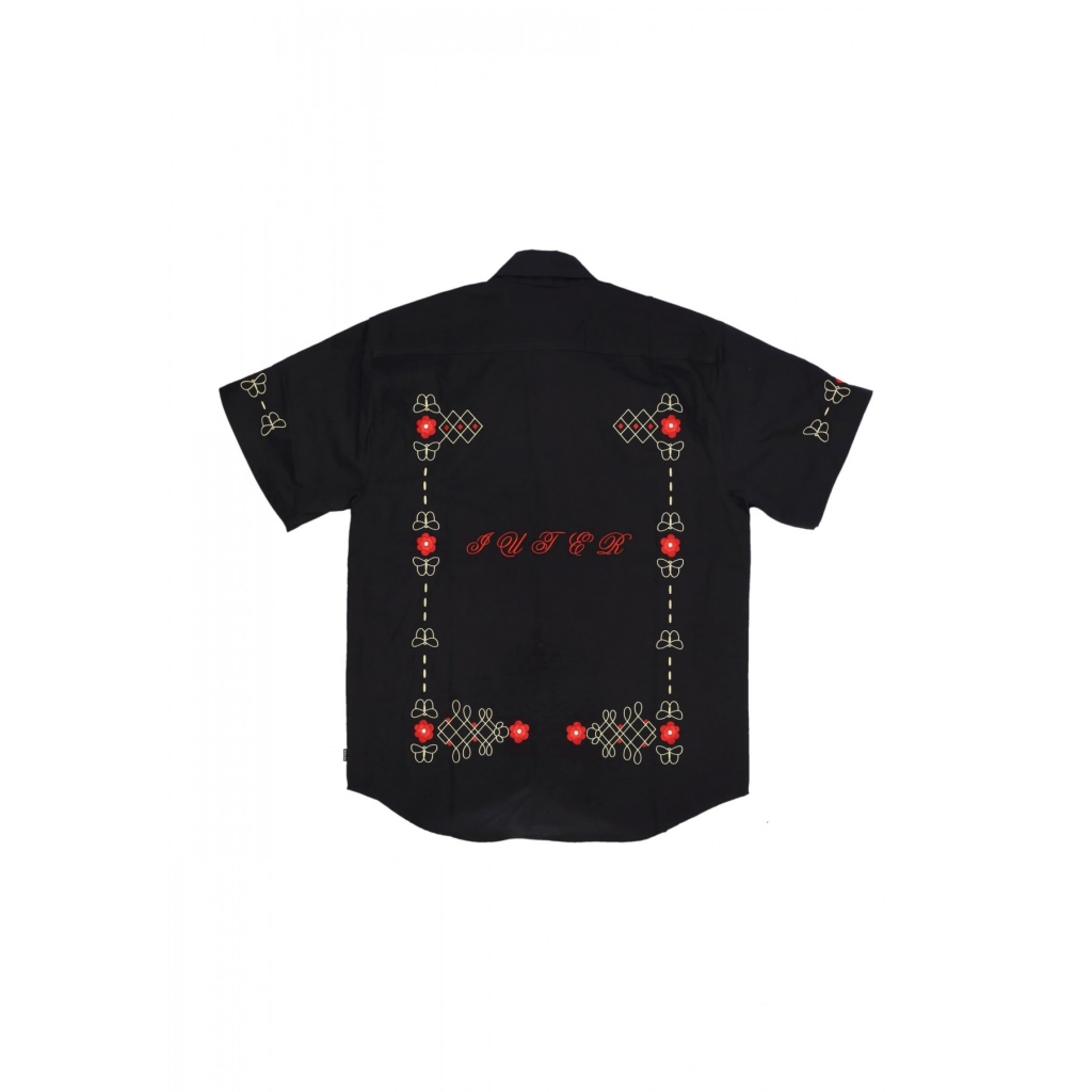 camicia manica corta uomo western s/s shirt BLACK