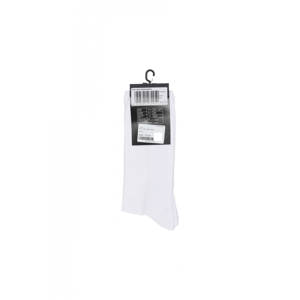 calza media uomo mini logo tennis socks WHITE