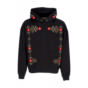 felpa leggera cappuccio uomo western hoodie BLACK