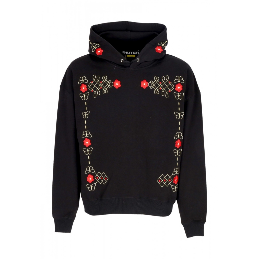 felpa leggera cappuccio uomo western hoodie BLACK