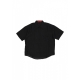 camicia manica corta uomo acu logo shirt BLACK