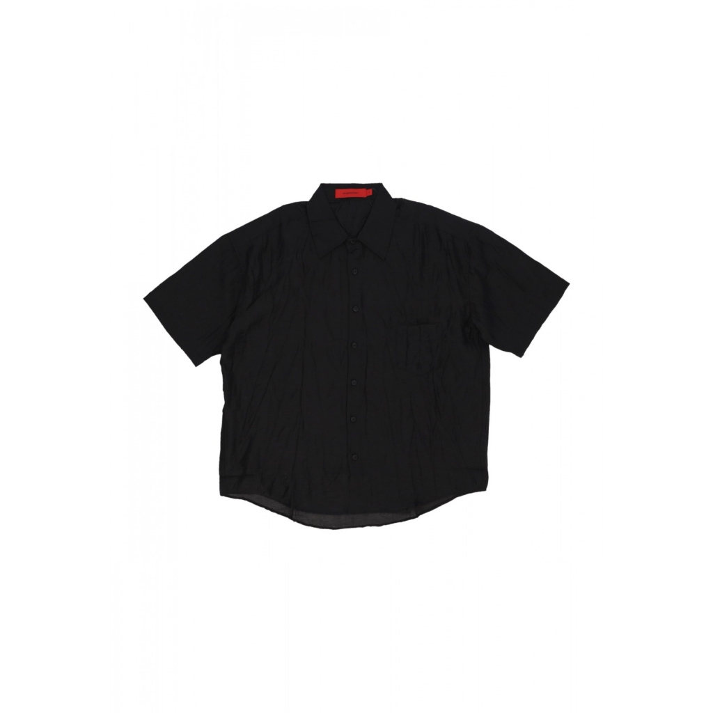 camicia manica corta uomo acu logo shirt BLACK