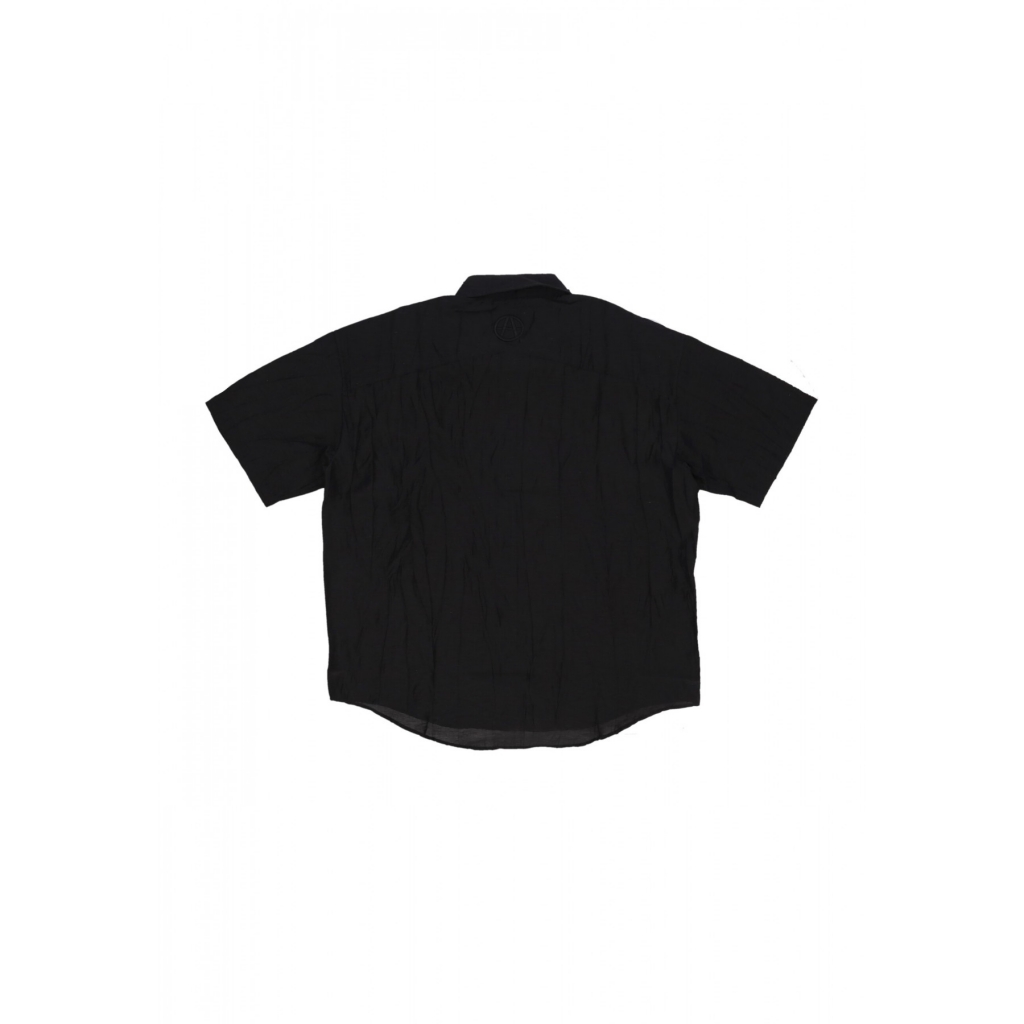 camicia manica corta uomo acu logo shirt BLACK