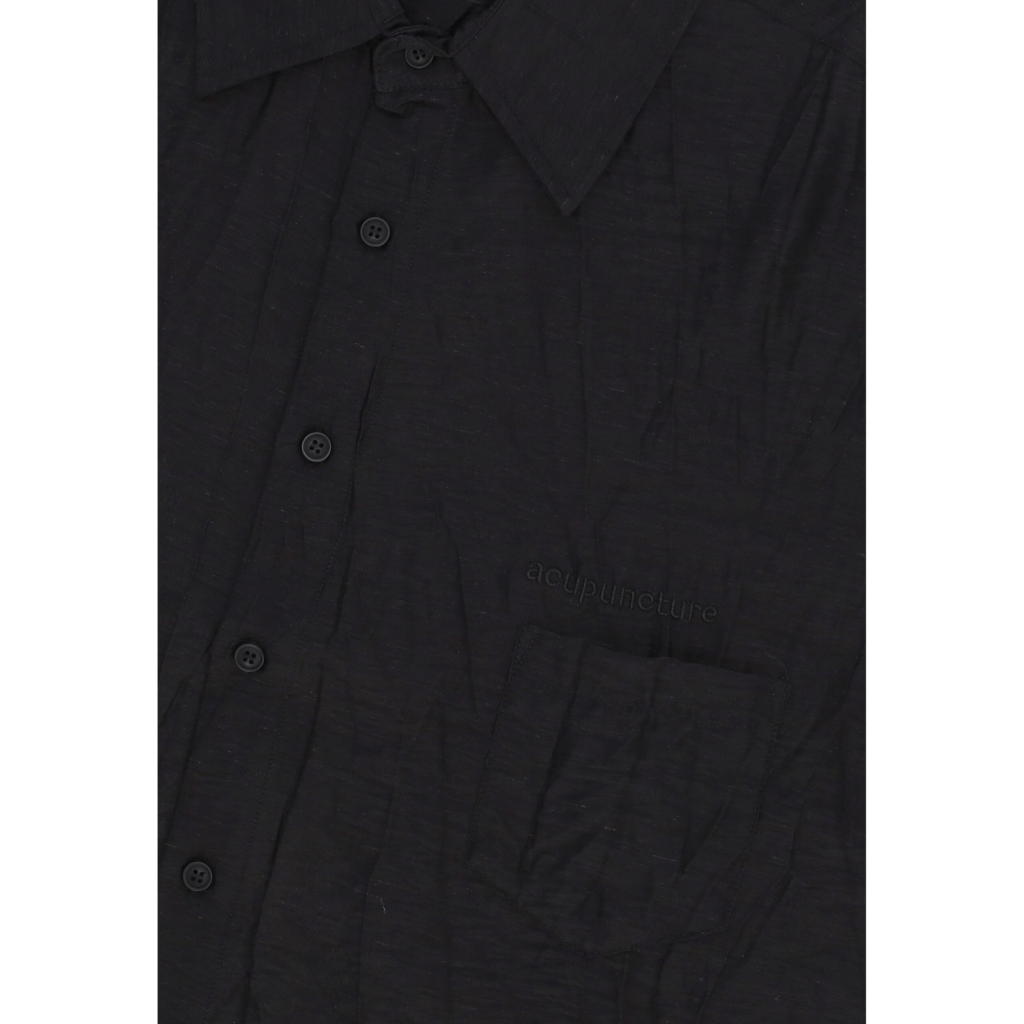 camicia manica corta uomo acu logo shirt BLACK