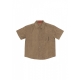camicia manica corta uomo acu shirt KHAKI