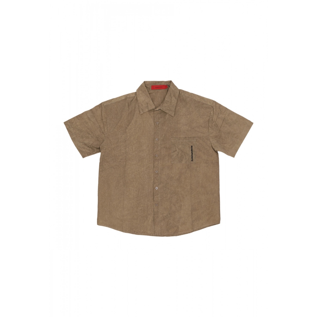 camicia manica corta uomo acu shirt KHAKI