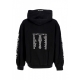 felpa leggera cappuccio uomo knife mark hoodie BLACK