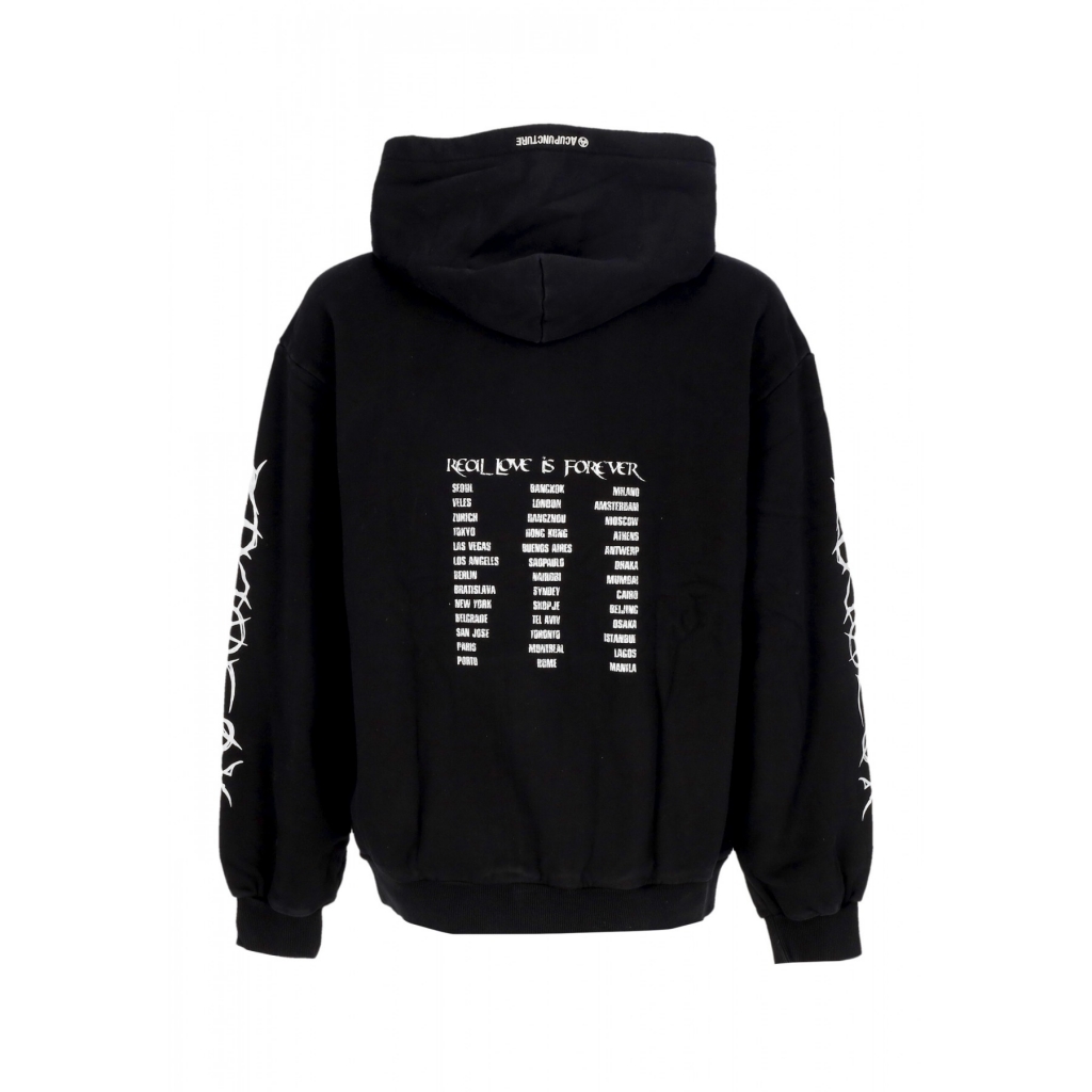felpa leggera cappuccio uomo knife mark hoodie BLACK