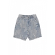 jeans uomo patch work denim short BLUE