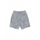 jeans uomo patch work denim short BLUE