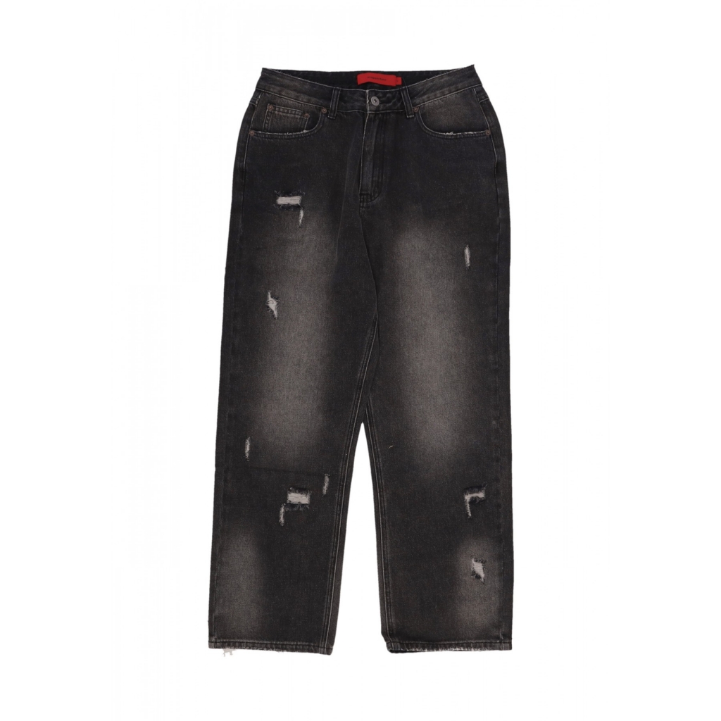 jeans uomo loose straight denim pants DARK BLUE