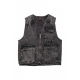 smanicato uomo canvas acid vest BLACK