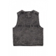 smanicato uomo canvas acid vest BLACK