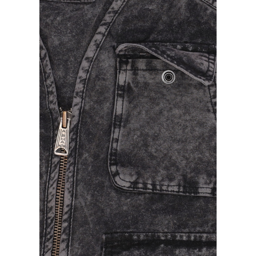 smanicato uomo canvas acid vest BLACK