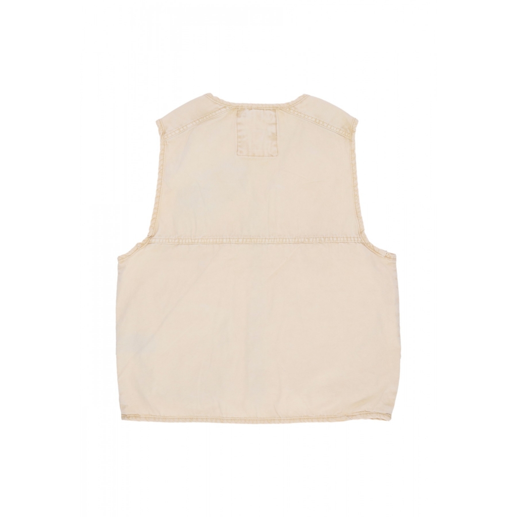 smanicato uomo canvas acid vest VINTAGE WHITE