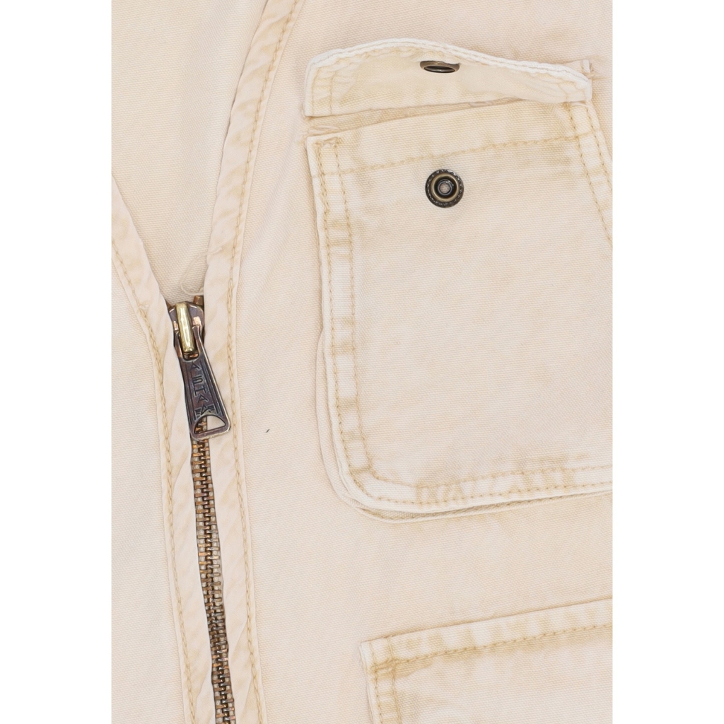 smanicato uomo canvas acid vest VINTAGE WHITE