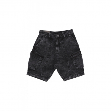 pantalone corto uomo canvas acid shorts BLACK