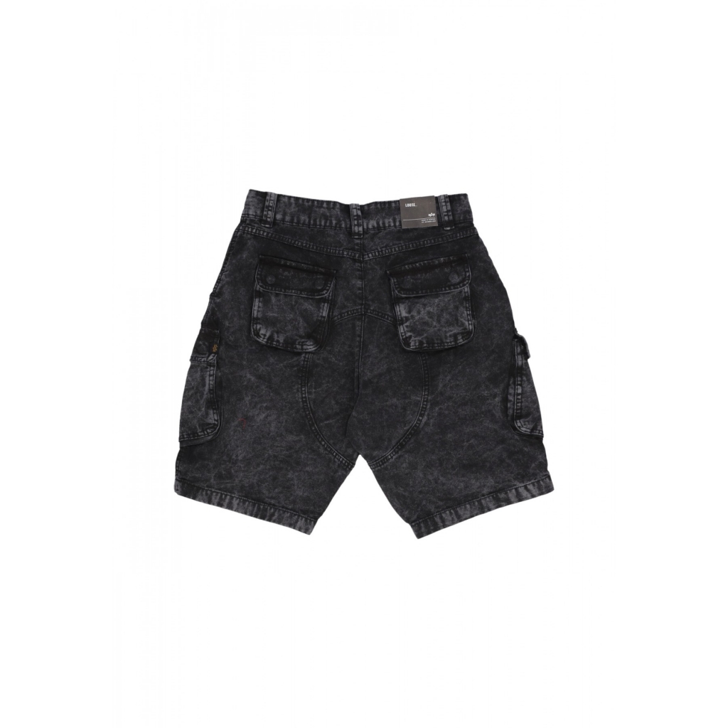 pantalone corto uomo canvas acid shorts BLACK