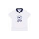 polo manica corta uomo logo collar tee WHITE/NAVY