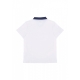 polo manica corta uomo logo collar tee WHITE/NAVY