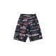 jeans uomo allover print short DARK DENIM
