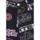 jeans uomo allover print short DARK DENIM