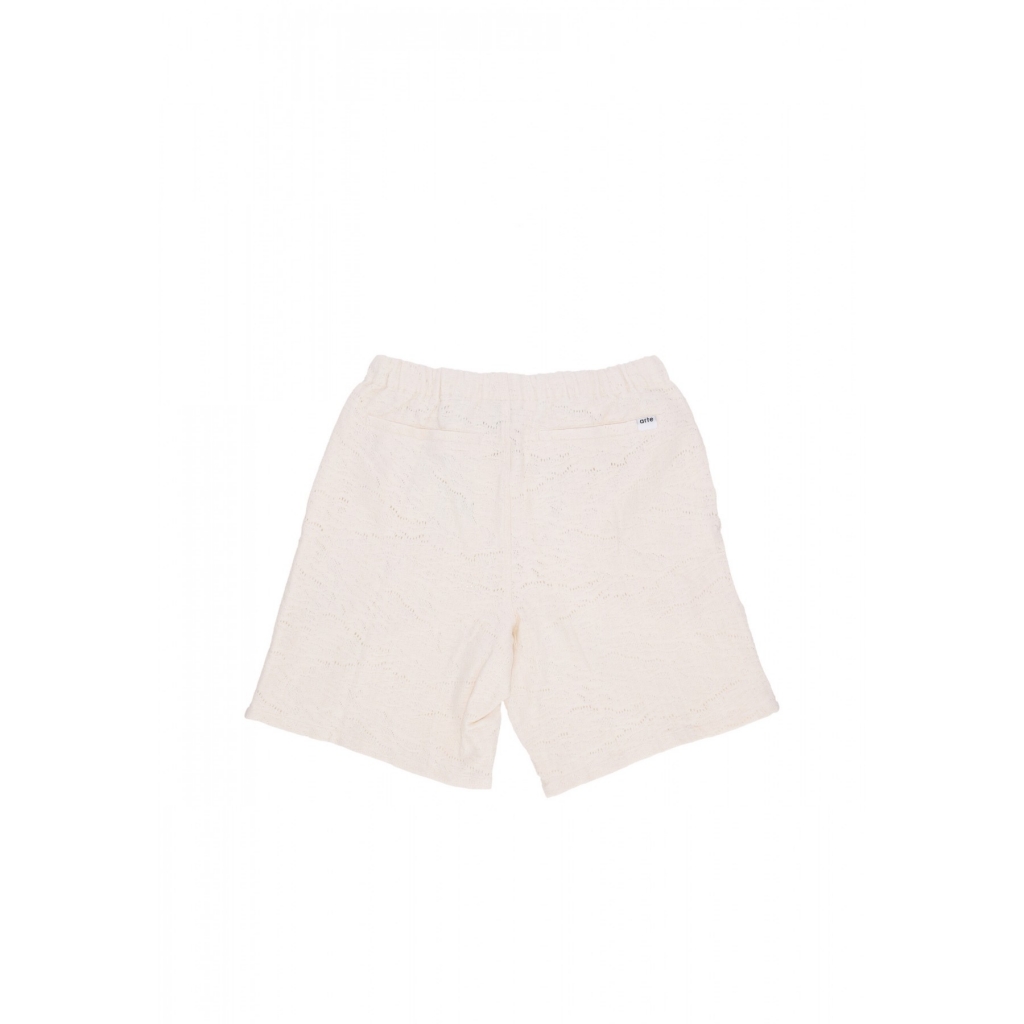 pantalone corto uomo crochet short CREAM