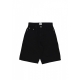 jeans uomo belt detail shorts BLACK