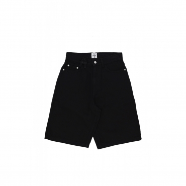 jeans uomo belt detail shorts BLACK