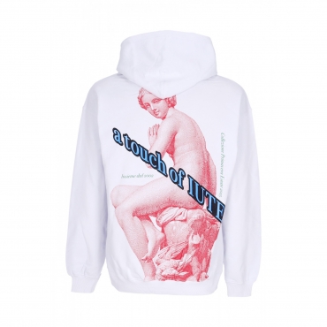felpa leggera cappuccio uomo nymph hoodie WHITE