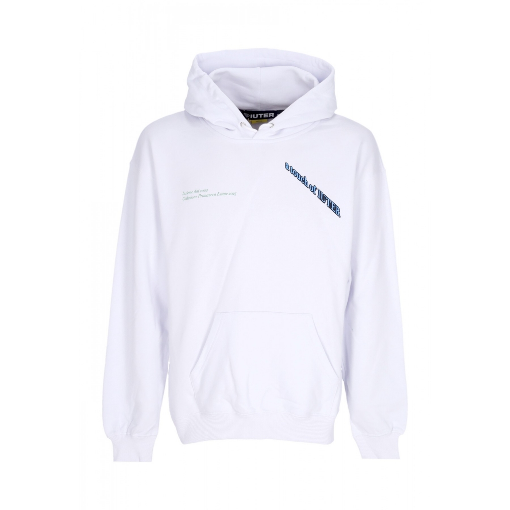 felpa leggera cappuccio uomo nymph hoodie WHITE