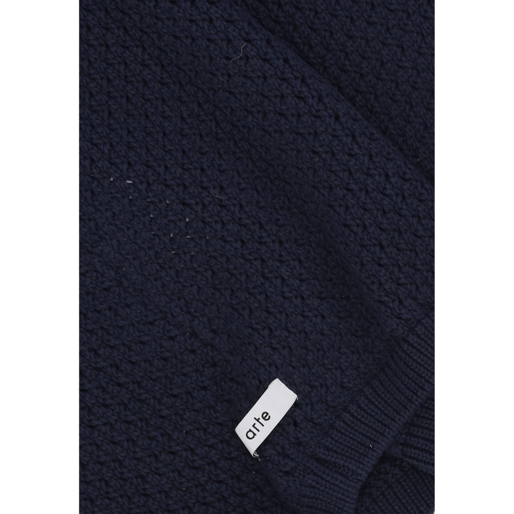 maglietta manica lunga uomo crochet knit tee NAVY