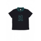 polo manica corta uomo logo collar tee BLACK/GREEN
